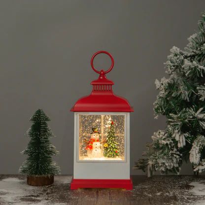 Farol navideño con luz