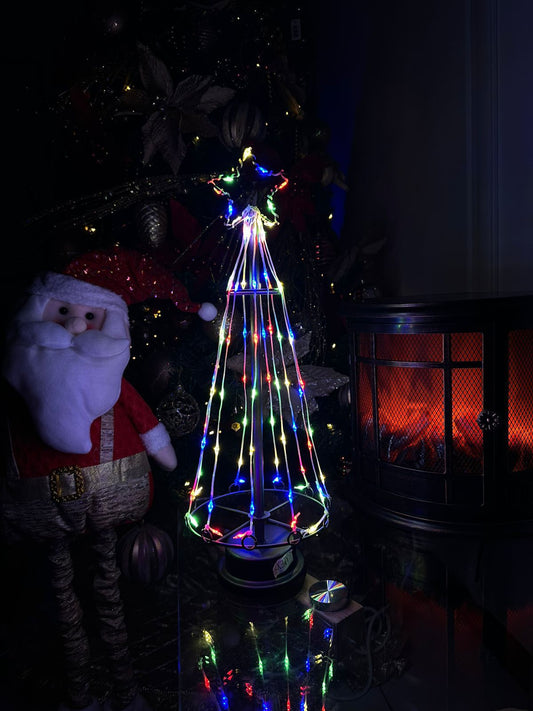 Árbol navideño con luz