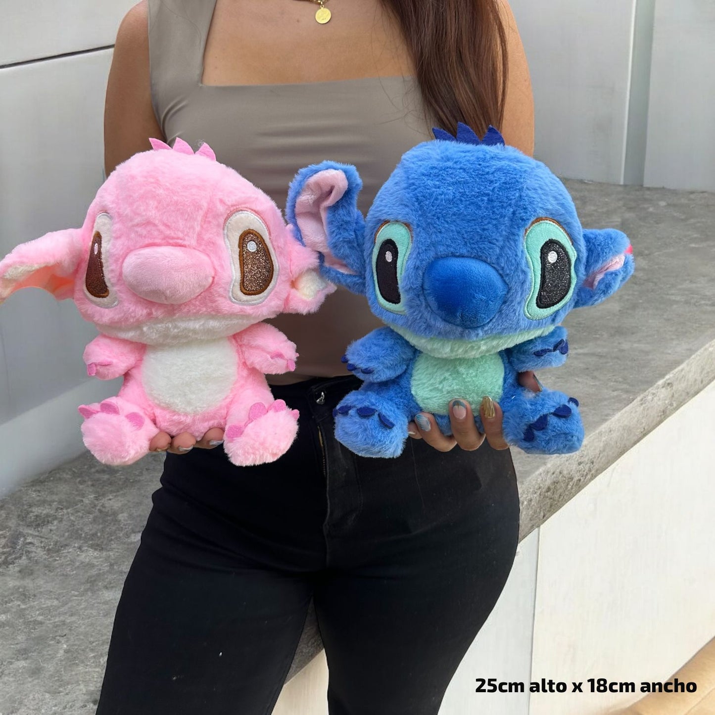 Peluches de Stitch y Ángel